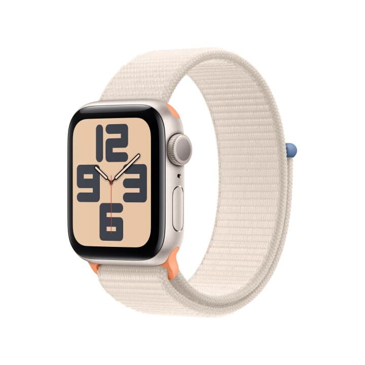 애플워치 SE GPS 40mm 스타라이트 알루미늄 케이스, 스타라이트 스포츠루프 (MR9W3KH/A)