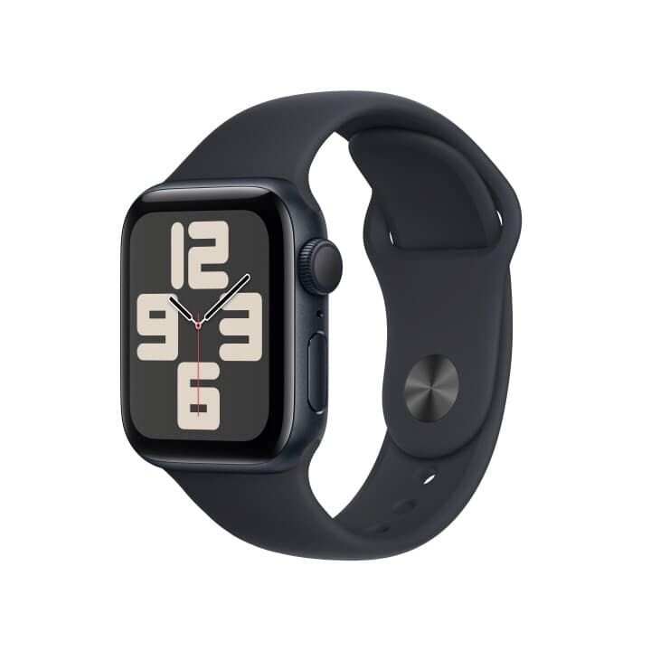 애플워치 SE GPS 40mm 미드나이트 알루미늄 케이스, 미드나이트 스포츠밴드 - S/M (MR9X3KH/A)