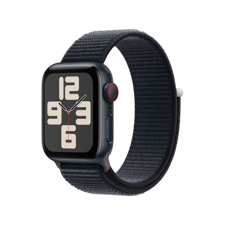 애플워치 SE GPS+Cellular 40mm 미드나이트 알루미늄 케이스, 미드나이트 스포츠루프 (MRGE3KH/A)