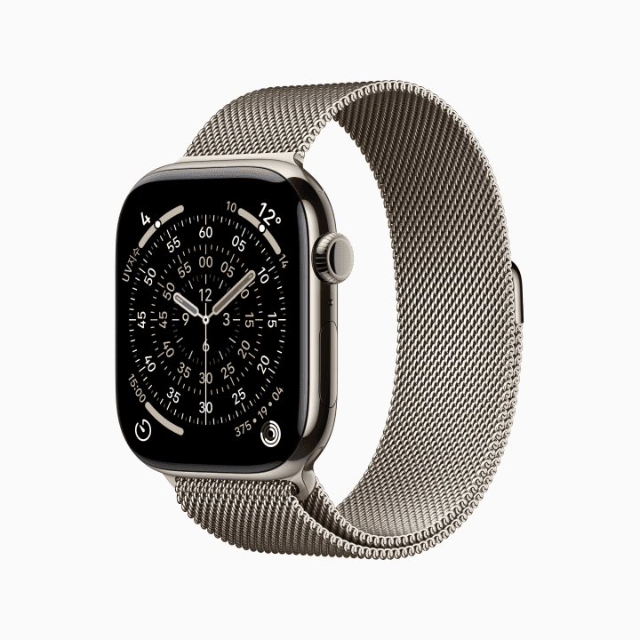 애플워치 11 셀룰러 46mm 내추럴 티타늄, 내추럴 밀레니즈 루프 (S/M) (MFCY4KH/A)