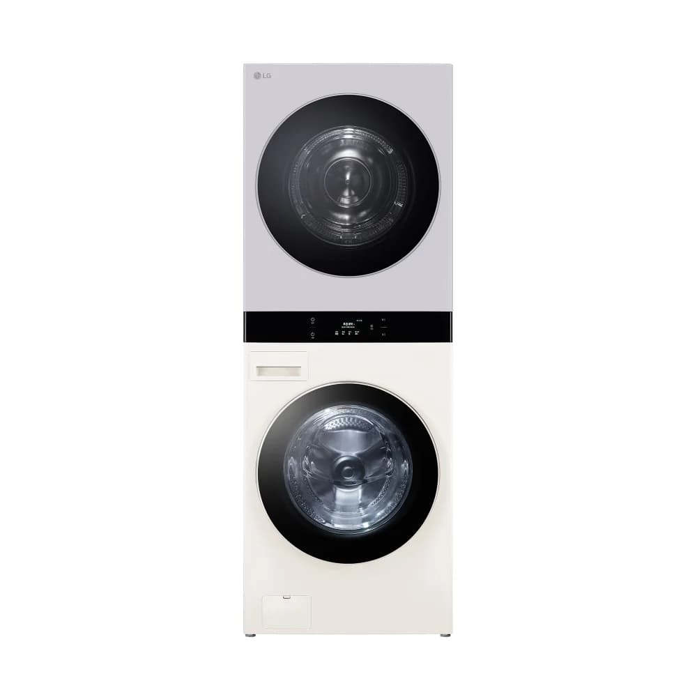 LG 트롬 오브제컬렉션 워시타워 25/22kg 네이처 크림 그레이/네이처 베이지 (WL22EMZU)