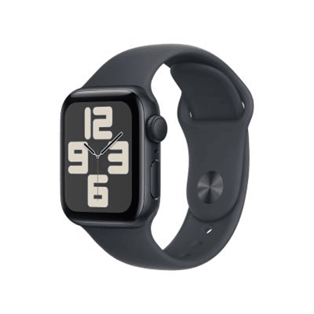 애플워치 SE 2024년형 GPS 40mm 미드나이트 알루미늄 케이스, 미드나이트 스포츠 밴드 - M/L (MXE93KH/A)