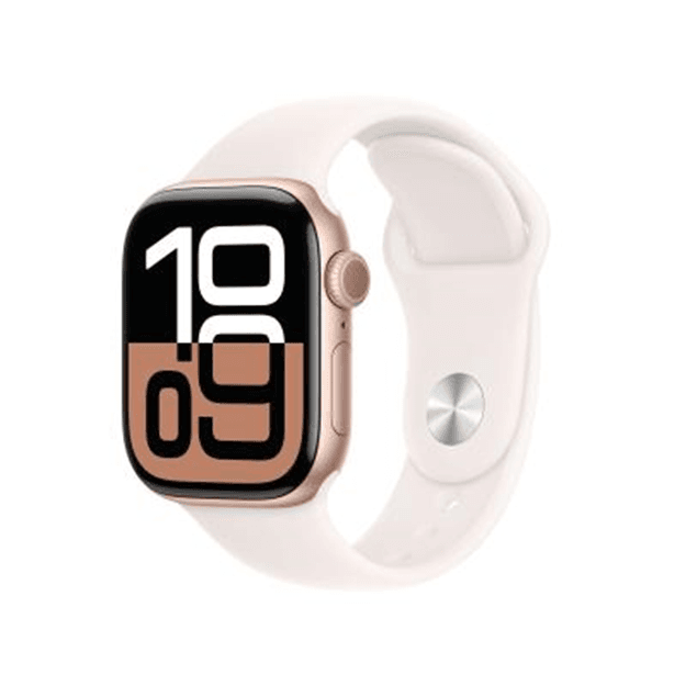 애플워치 10 GPS 42mm 로즈 골드 알루미늄, 라이트 블러시 스포츠 밴드 - M/L (MWWJ3KH/A)