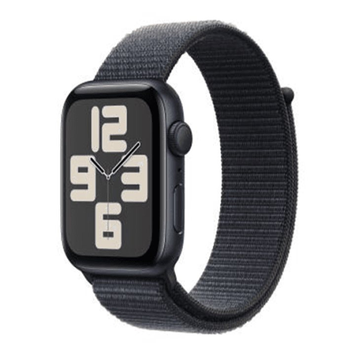 애플워치 SE 2024년형 GPS 44mm 미드나이트 알루미늄 케이스, 잉크 스포츠 루프 (MXEP3KH/A)