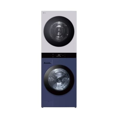 LG 트롬 오브제컬렉션 워시타워 25/22kg 네이처 크림 그레이/네이처 네이비 (WL22YMZU)