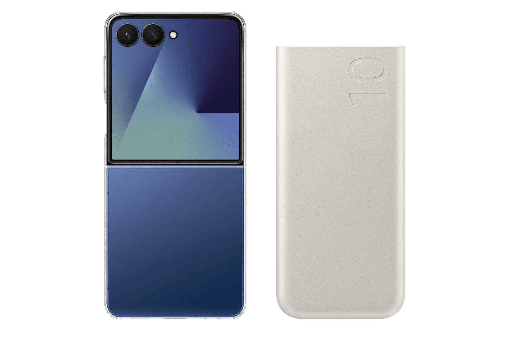 갤럭시 Z 플립7 클리어 케이스 + PD 배터리팩 10,000mAh (2023, 25W) (EF-AF766CTCGKR)