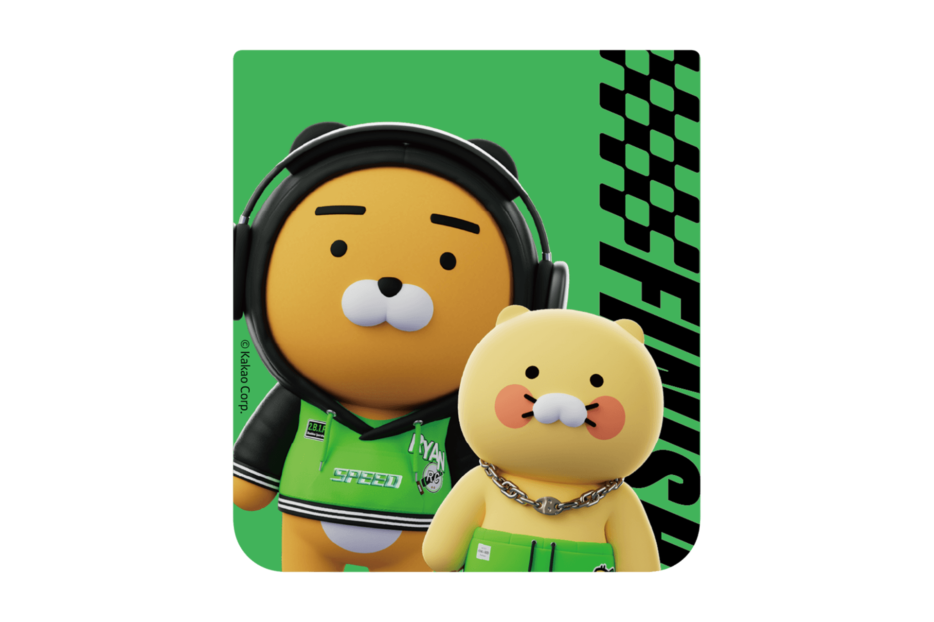 갤럭시 Z 플립5 카카오프렌즈 플립수트 카드 (1매) (GP-TOF731HICGK)