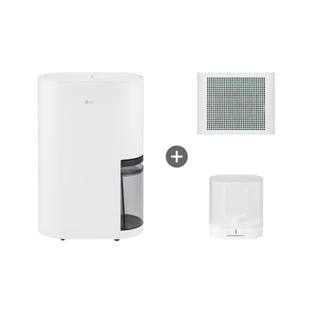 LG 휘센 오브제컬렉션 제습기 + 공기청정키트(화이트) + 건조케이스 세트 (DQ185MWGAWS)