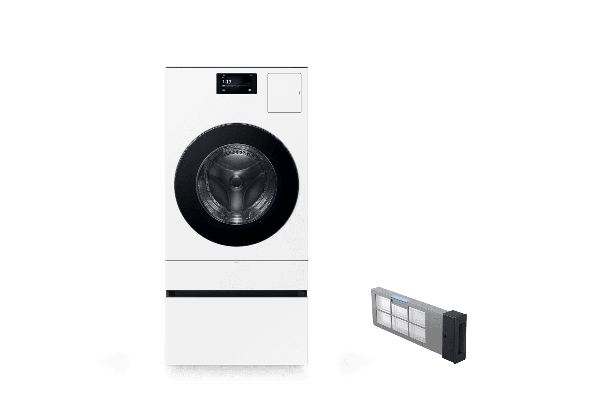 Bespoke AI 콤보 25/20kg (177.8mm LCD)+수납함+AI 콤보 먼지필터 (WD90H25AHWN1FT)