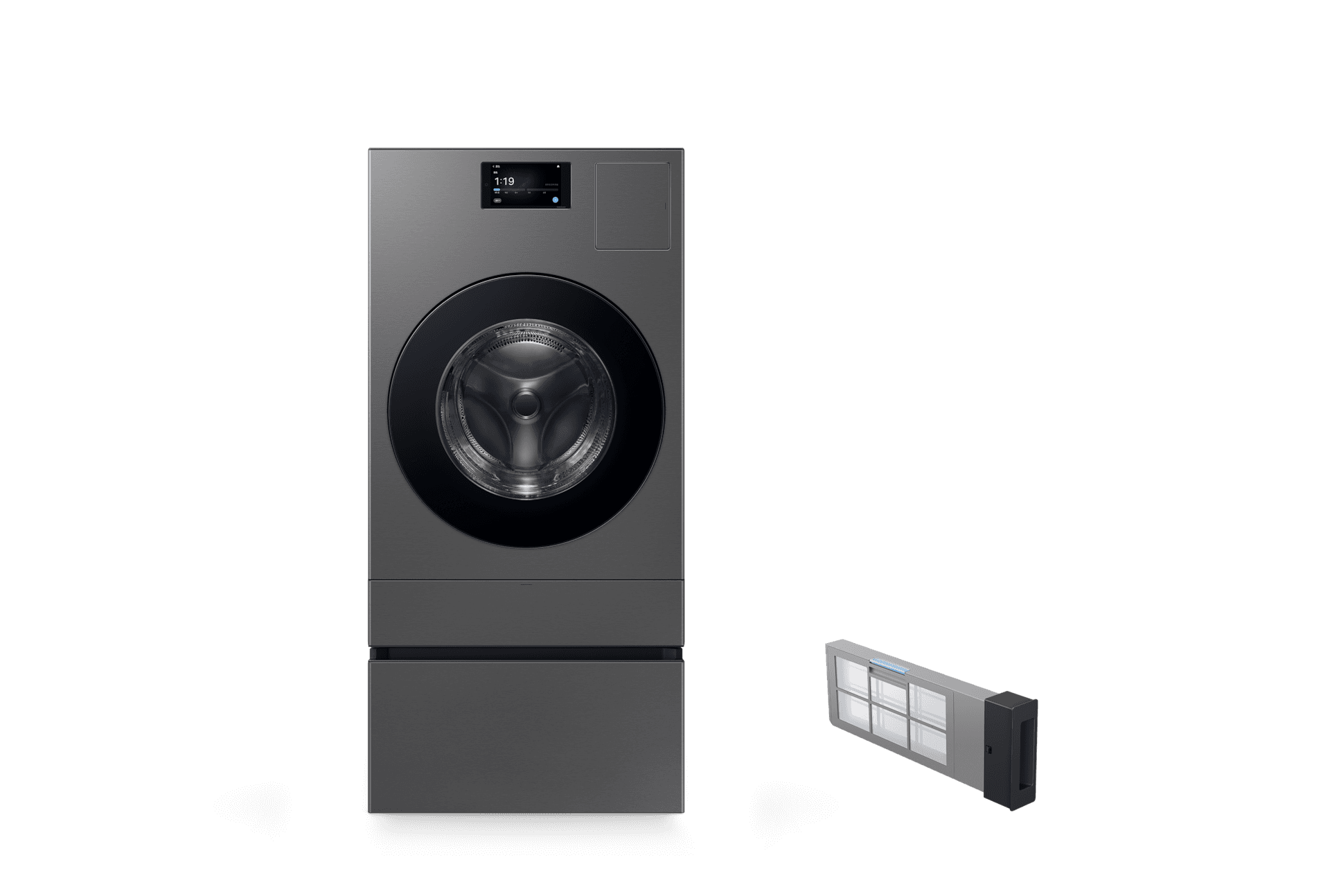 Bespoke AI 콤보 25/20kg (177.8mm LCD)+수납함+AI 콤보 먼지필터 (WD90H25AHSN1FT)