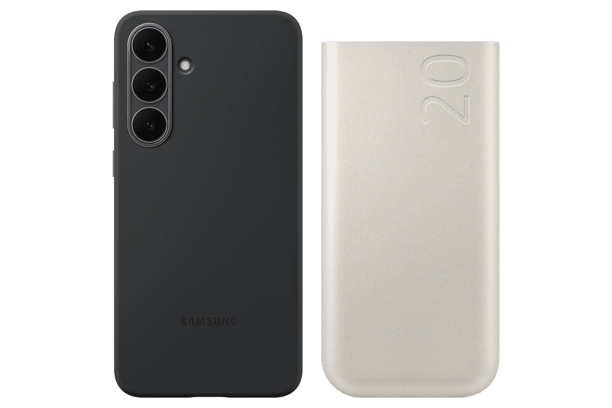갤럭시 S25 FE 실리콘 케이스 (블랙) + PD 배터리팩 20,000mAh (45W) (EF-PS731CBKGKR)