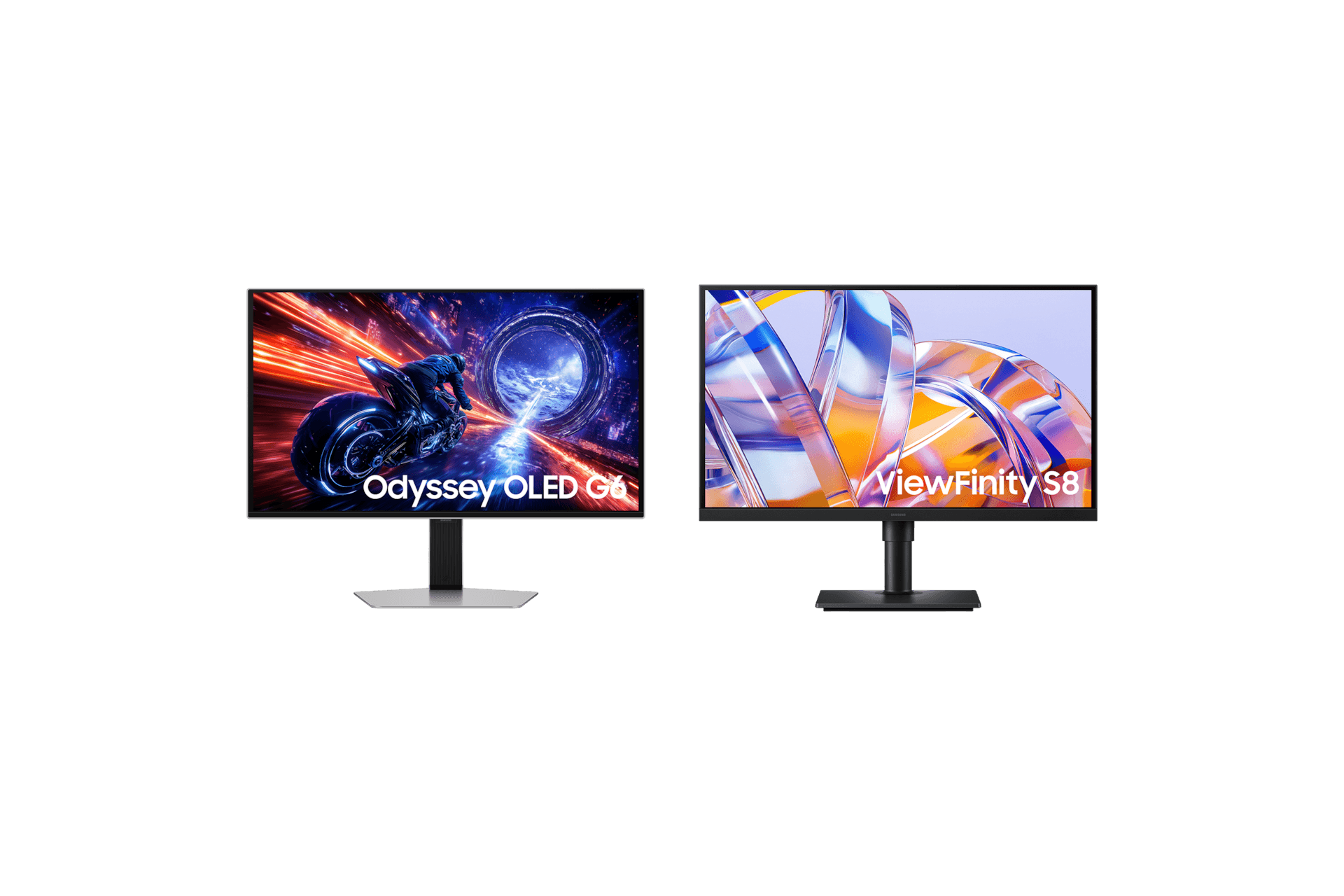 오디세이 OLED G60SF QHD 500Hz + 뷰피니티 S80UH 4K USB-C (LS27FG600H802U)