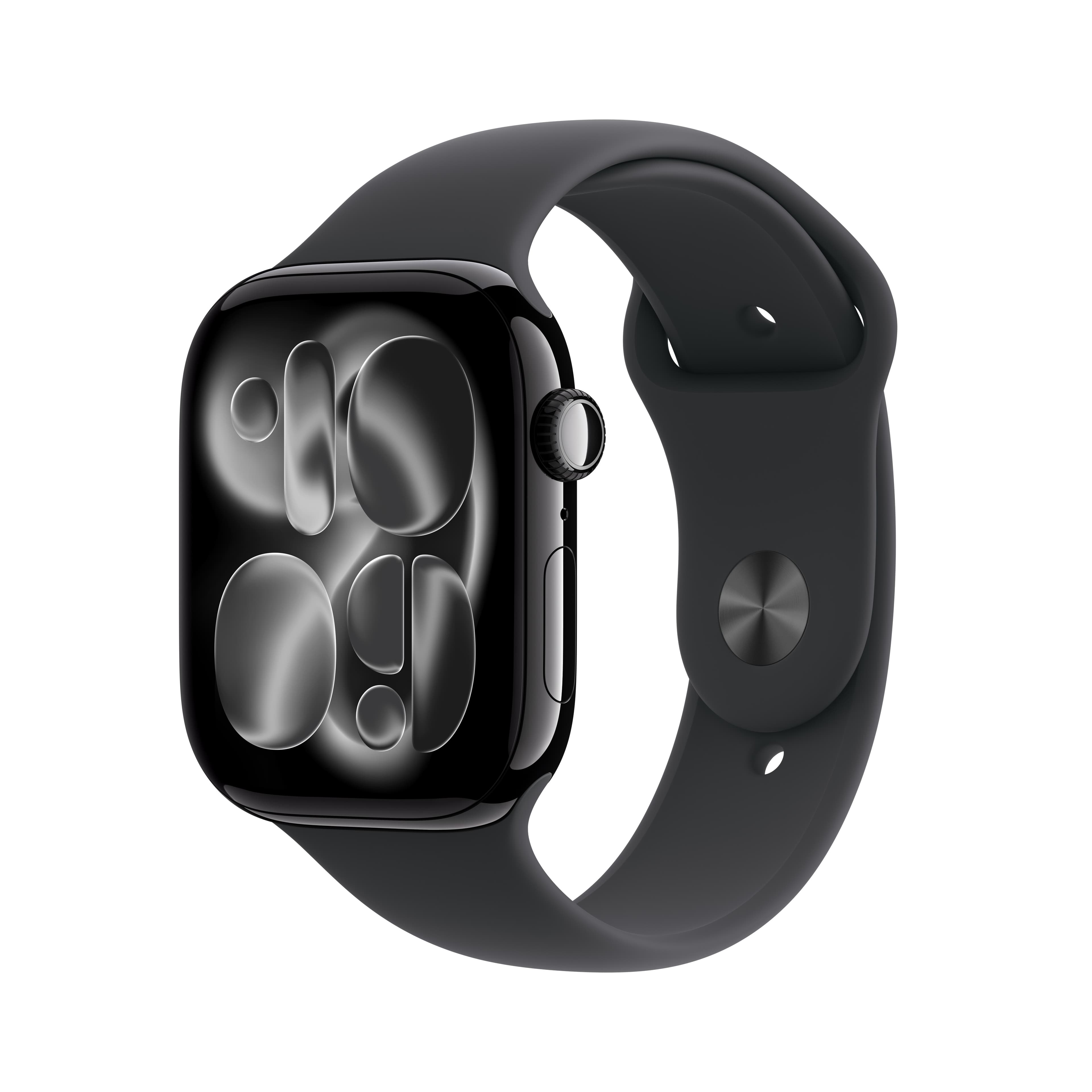 애플워치 11 GPS 46mm 제트 블랙 알루미늄, 블랙 스포츠 밴드 (M/L) (MEUX4KH/A)