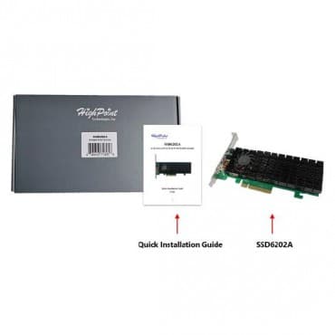 SSD6202A Bootable 2xM.2 NVMe Gen3x8 Raid