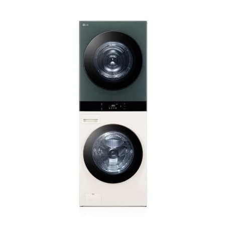 LG 트롬 오브제컬렉션 워시타워 25/21kg 네이처 그린/네이처 베이지 (WL21EGN)