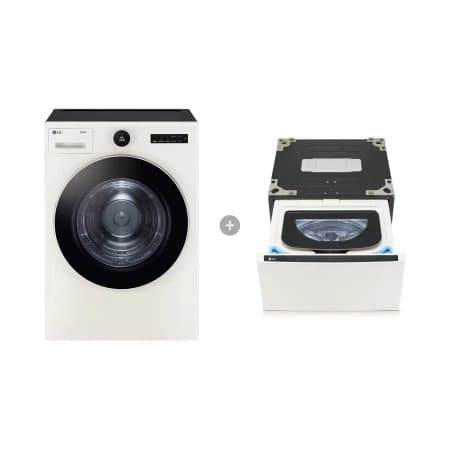 LG 트롬 오브제컬렉션 건조기+미니워시 20kg/4kg 네이처 베이지 (RD20ENEX)