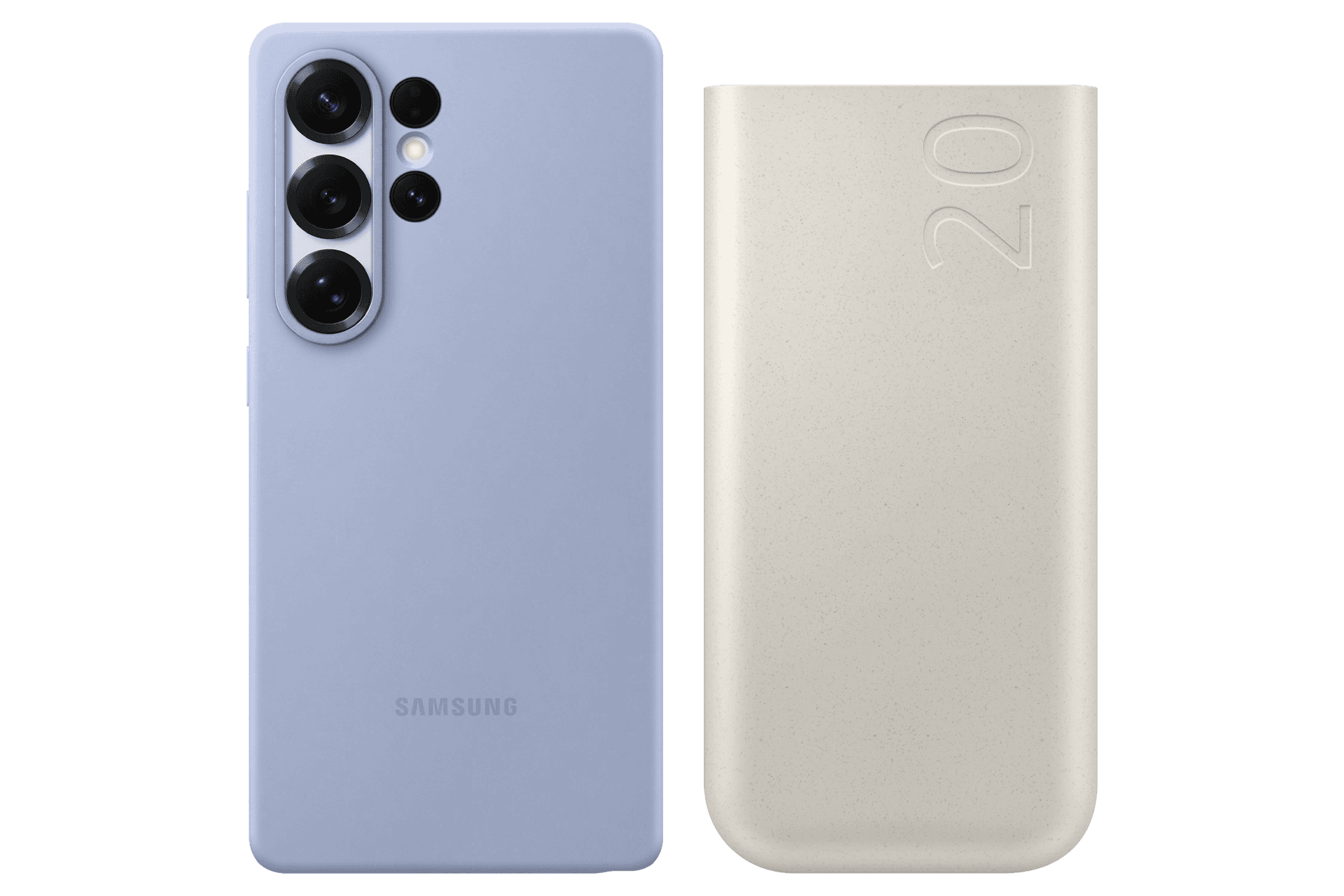 갤럭시 S25 울트라 실리콘 케이스 (라이트 블루) + PD 배터리팩 20,000mAh (45W) (EF-PS938CLEMKR)
