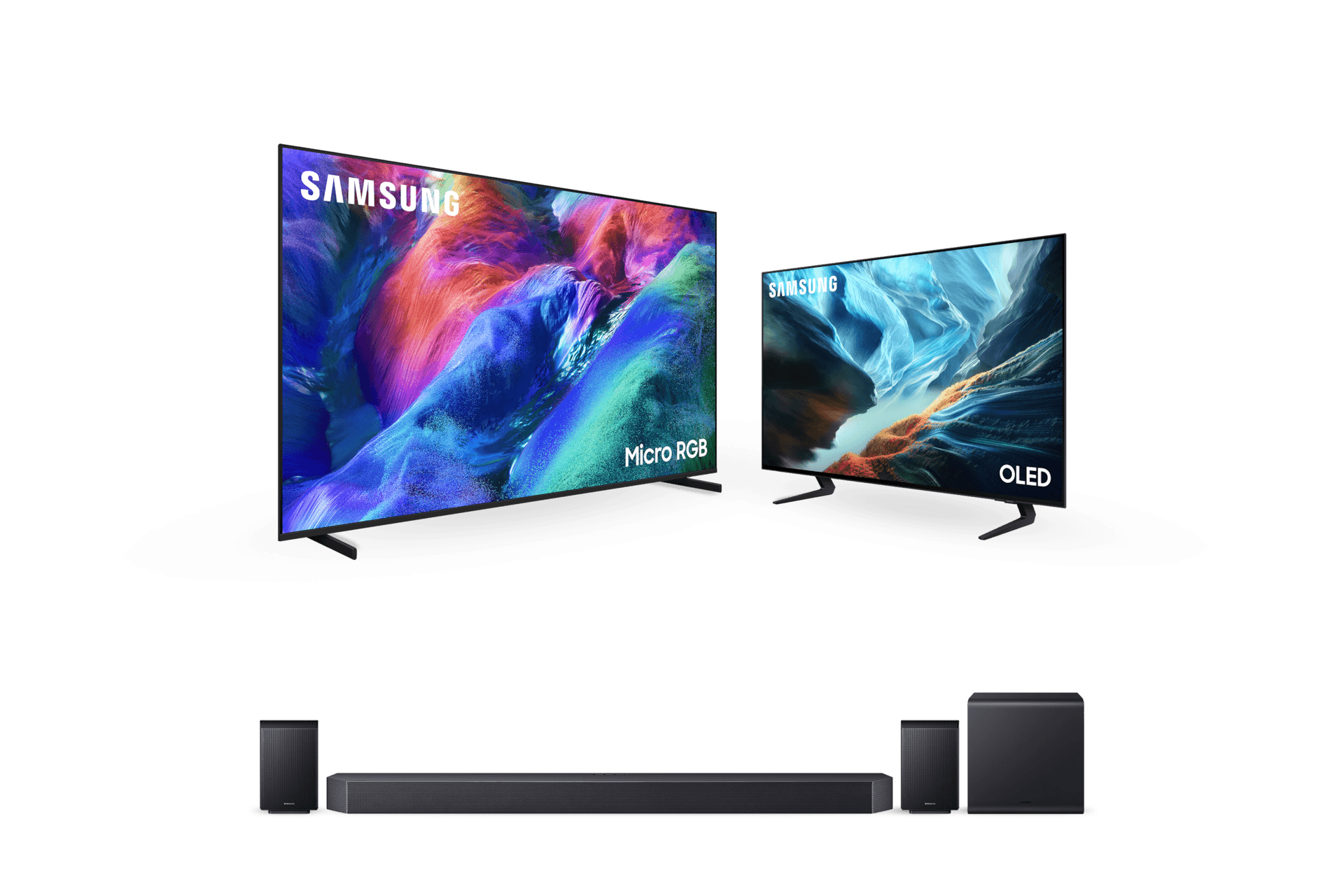 2026 Micro RGB RH9G (189cm)+2026 OLED SH90 (105cm)+11.1.4ch 사운드바 Q990H (KMR75RH9G-992O)