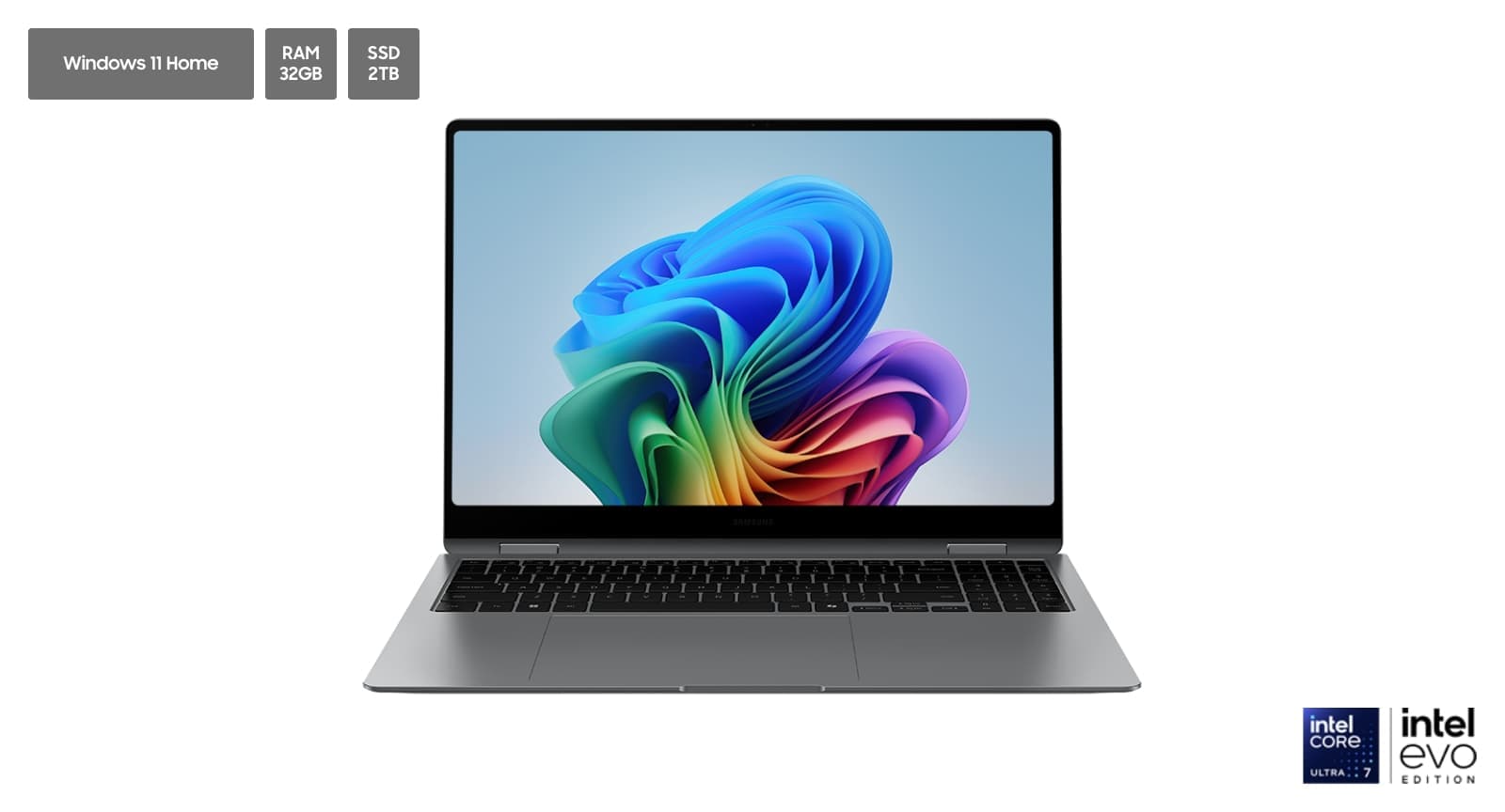 갤럭시 북5 Pro 360 40.6 cm Ultra 7 32GB 2TB 그레이 (NT960QHA-KD72R)