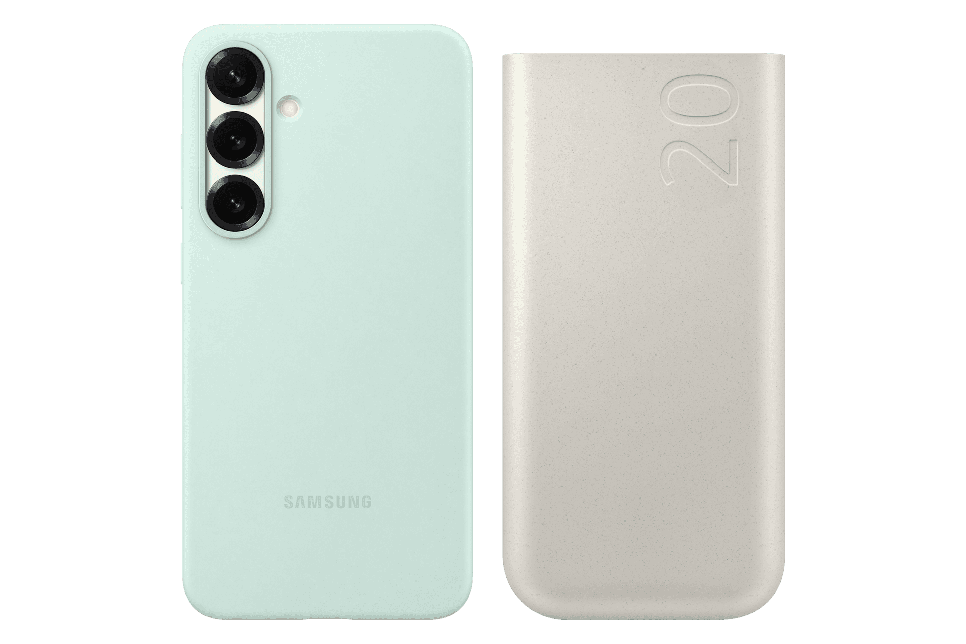 갤럭시 S25+ 실리콘 케이스 (민트) + PD 배터리팩 20,000mAh (45W) (EF-PS936CMEMKR)