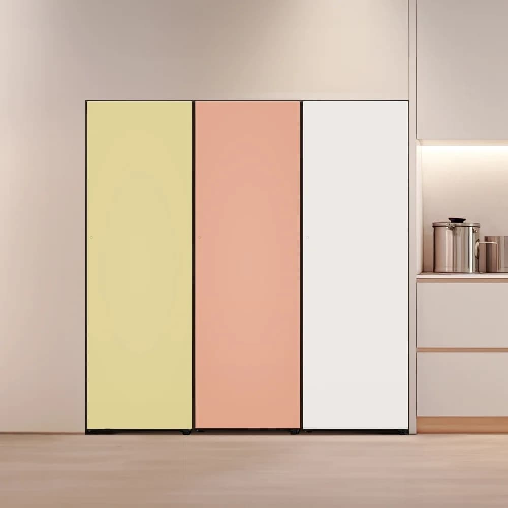 LG 컨버터블 패키지 오브제컬렉션(냉장전용고, 우열림) 386L 1등급 미스트(글라스)/베이지 (X322GB3SK)