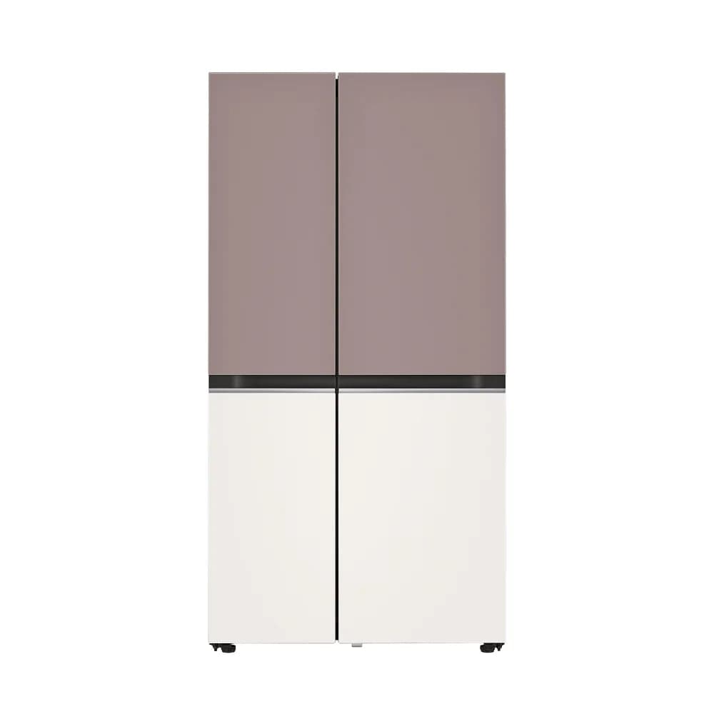 LG 디오스 오브제컬렉션 베이직 냉장고 832L 클레이 핑크/베이지 (S834MKE10)