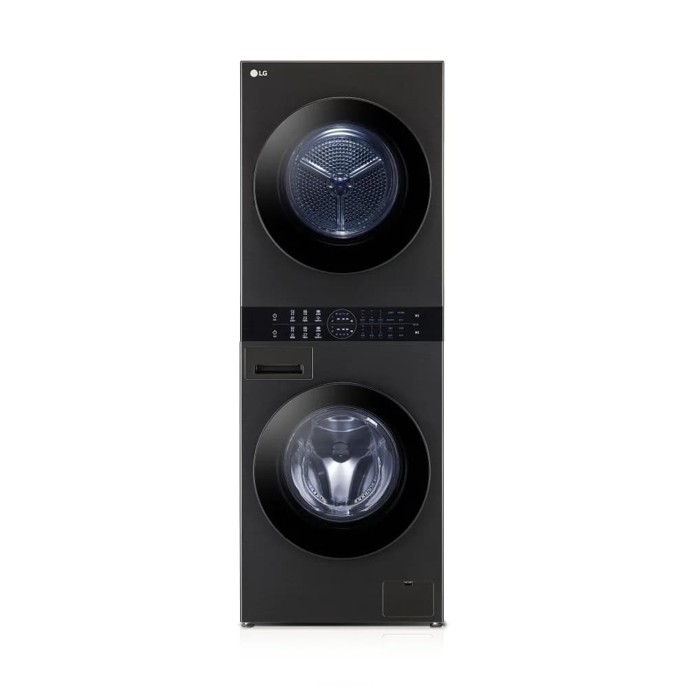 LG 트롬 오브제컬렉션 워시타워 컴팩트 13/10kg 플래티늄 블랙/플래티늄 블랙 (W10BN)