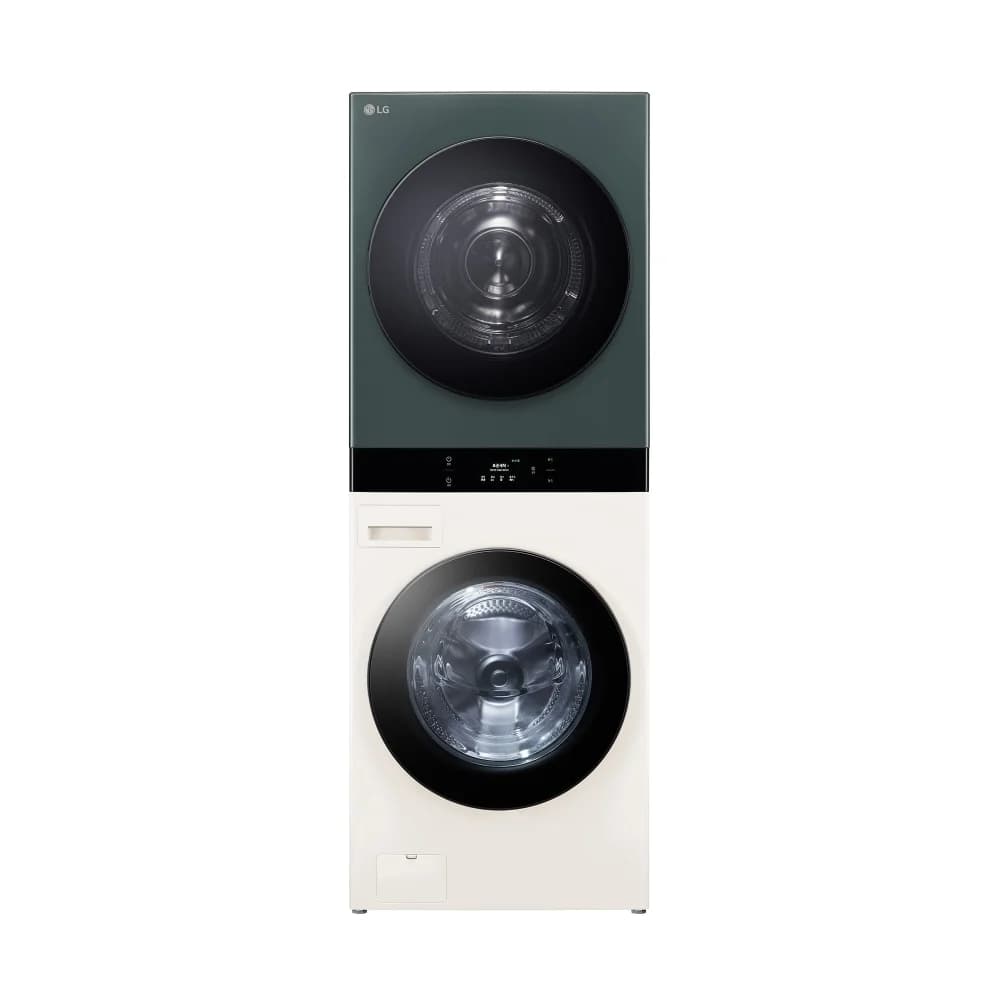 LG 트롬 오브제컬렉션 워시타워 25/22kg 네이처 그린/네이처 베이지 (WL22EGHU)