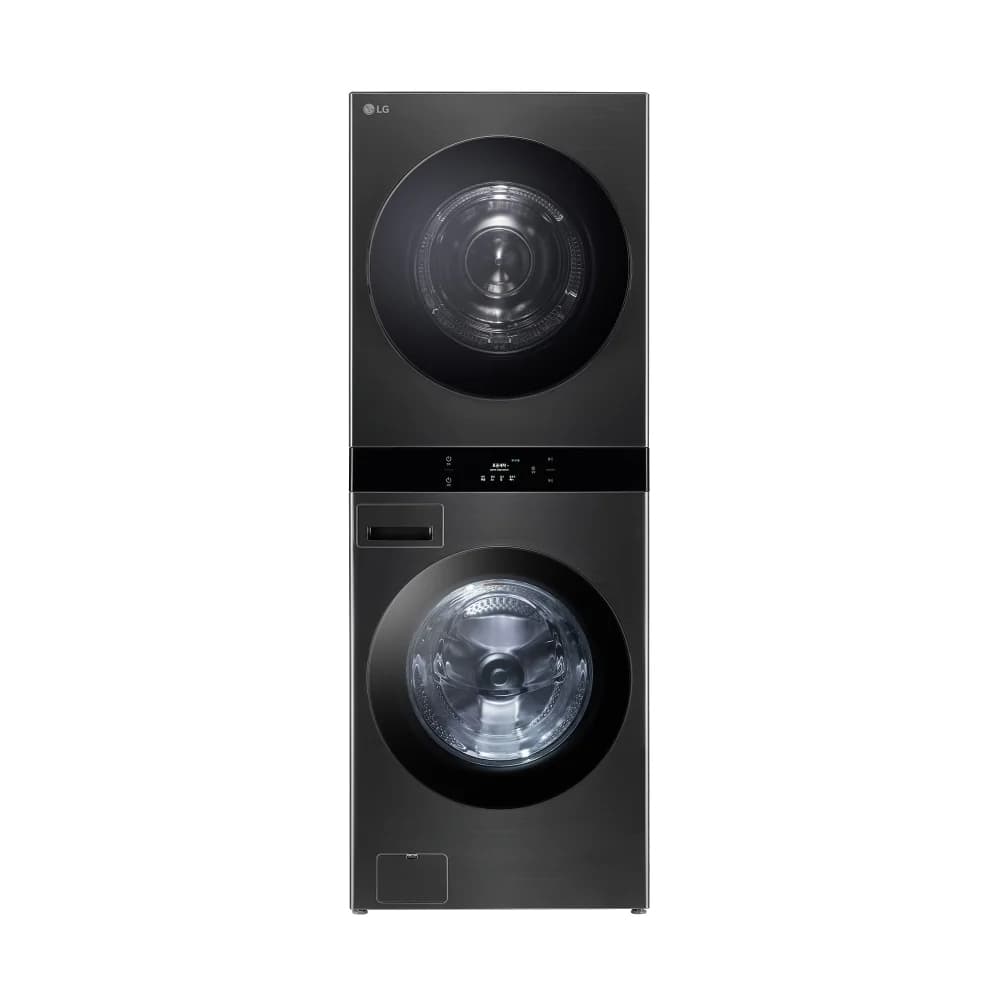 LG 트롬 오브제컬렉션 워시타워 25/22kg 스페이스 블랙/스페이스 블랙 (WL22KDU)